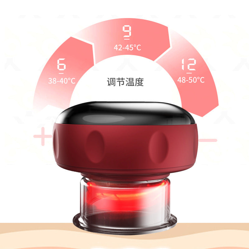 Intelligent vacuum cupping scraping instrument electric breathing heating scraping instrument meridian dredging massager suction sha instrument