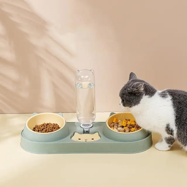 Alimentador 3 en 1 en forma de gato